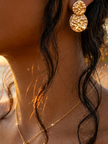 Bold Round Zircon Earrings |Classic Statement Studs - AD Jewellery Copenhagen