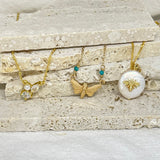 Butterfly Pendant Gold Necklace