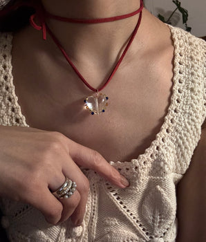 Celeste Glass Crystal Wrap Necklace - AD Jewellery Copenhagen