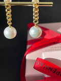 Chunky Pearl Golden Earring