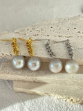 Chunky Pearl Golden Earring