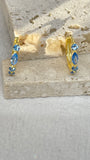 Blue Topaz Huggies Hoops Mix and Match