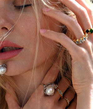 Baroque Pearl Statment Rings - AD Jewellery Copenhagen