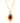 The Freja vintage Style Red Garnet Pendant Necklace - Gold Vermeil over Silver - AD Jewellery Copenhagen