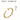 Product information graphic for a gold-colored open ring with a small clear gemstone, showing dimensions and a material/specification table based on sterling silver.