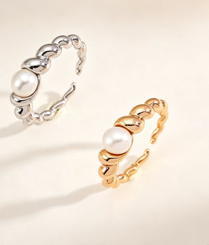 Twist Pearl Ring | Freshwater Pearl | 18k Gold Vermeil - AD Jewellery Copenhagen