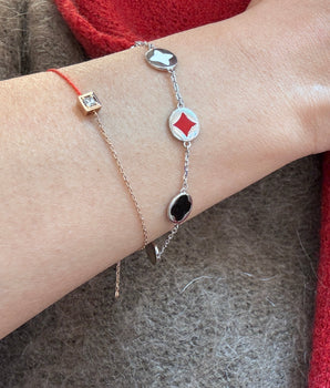 Dainty gold plated chain bracelet stacking style