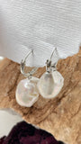 Baroque Pearl Hoops Earring Silver