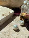 Baroque Pearl Honey Bee drop Earrings