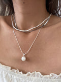 Noella Pearl Silver Necklace