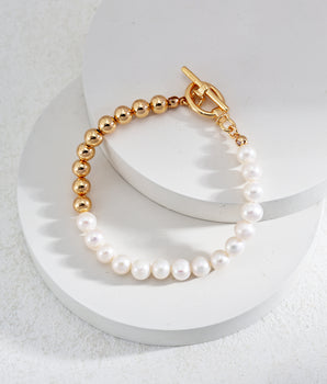 Golden Serenity Pearl Bracelet - AD Jewellery Copenhagen