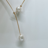 Mia Pearl Golden Necklace