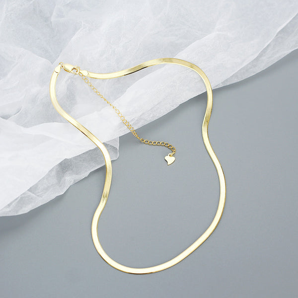 Hey Gold Snake chain Necklace in 18k Gold vermeil