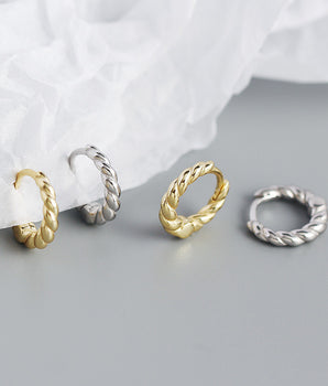 Twist Croissant  Earrings hoops - AD Jewellery Copenhagen