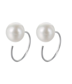 Minimalist huggie Hoop Earrings with Pearls Mix and Match - AD Jewellery Copenhagen