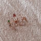 Unique love Ring with colorful stones