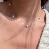 Gemstone Golden Pearl Necklace - Element