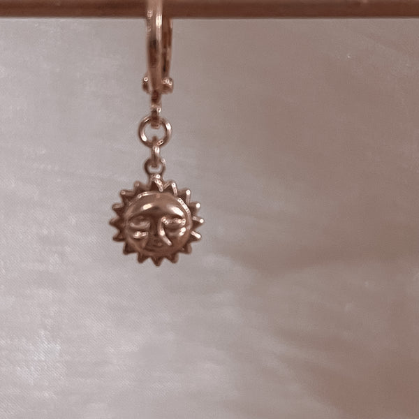 Sun head  Gold Earring -single Mix and Match