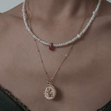 Tiney Pearl Golden Necklace