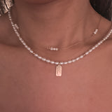 Petit Pearl Gold Necklace w. LOVE Pendant