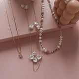 Kenzie Pearl Petals Golden Necklace