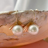 Cordelia Gold Pearl Earrings