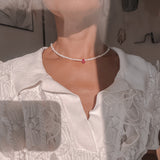 Tiney Pearl Golden Necklace