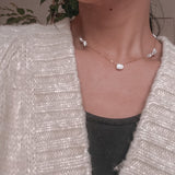 Kenzie Pearl Petals Golden Necklace