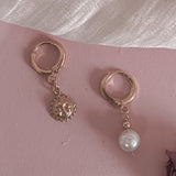 Sun head  Gold Earring -single Mix and Match