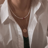 Tiney Pearl Golden Necklace