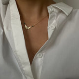 Butterfly Pendant Gold Necklace