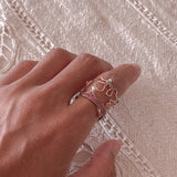 Unique love Ring with colorful stones