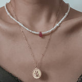 Tiney Pearl Golden Necklace
