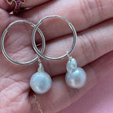 Pearl Golden Creol Earring-Lily