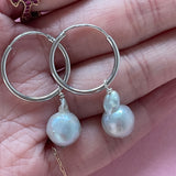 Pearl Golden Creol Earring-Lily