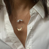 Butterfly Pendant Gold Necklace