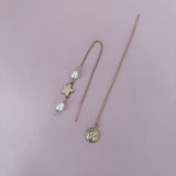 Sun head  Gold Earring -single Mix and Match