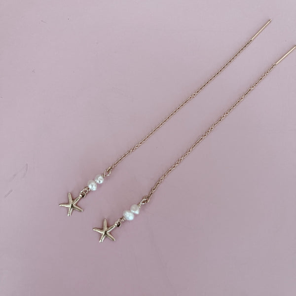Single starfish Earring Thread
